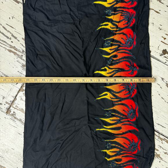Bahama Mama Black Flame Printed Beach Wrap or Lightweight Scarf Cover Up 56" - Picture 5 of 5